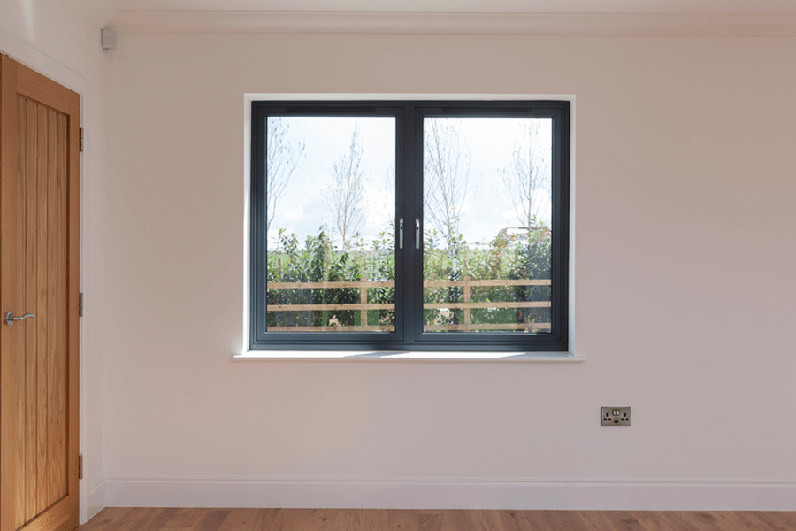 black aluminium window