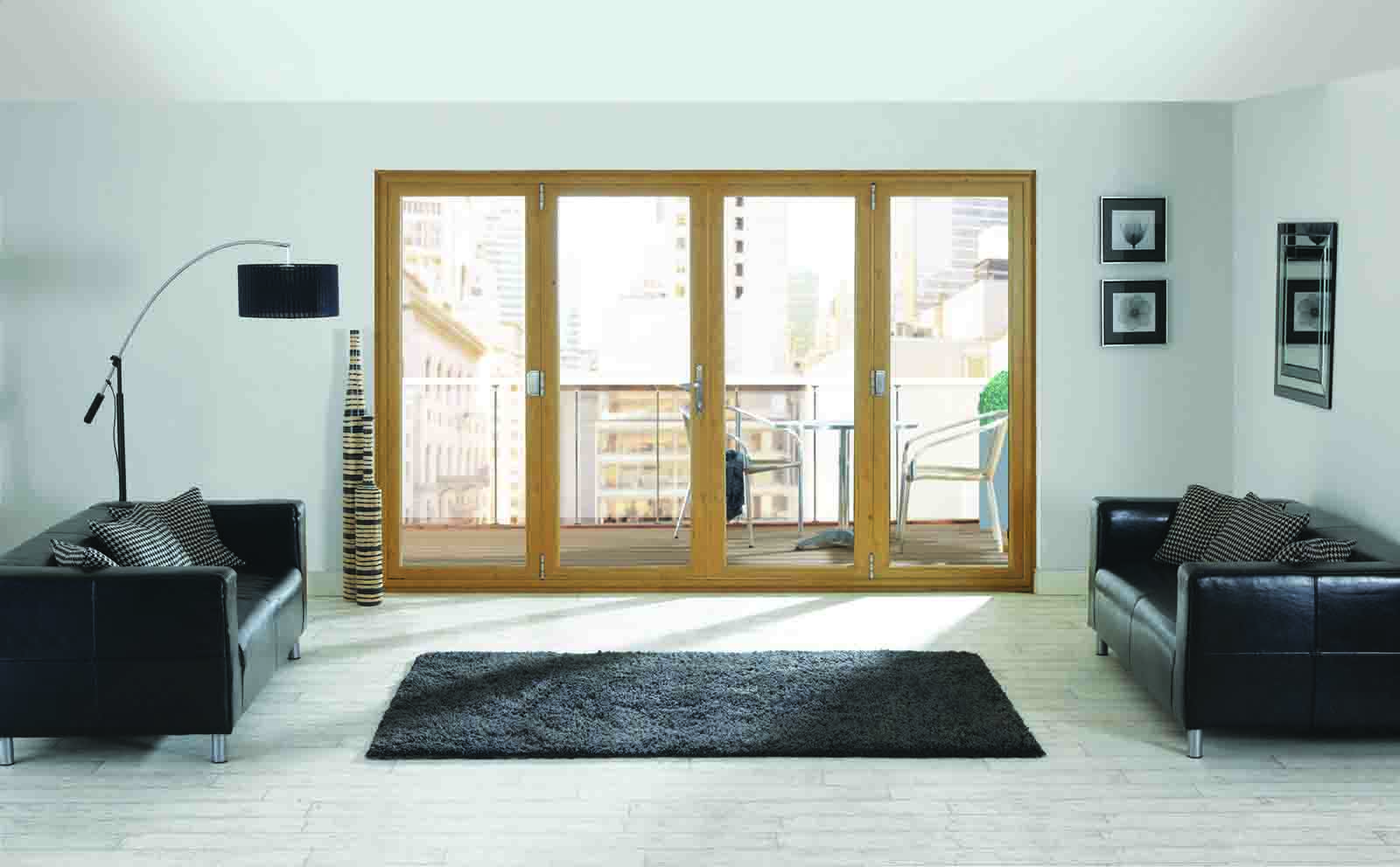 eurocell brown bifold door