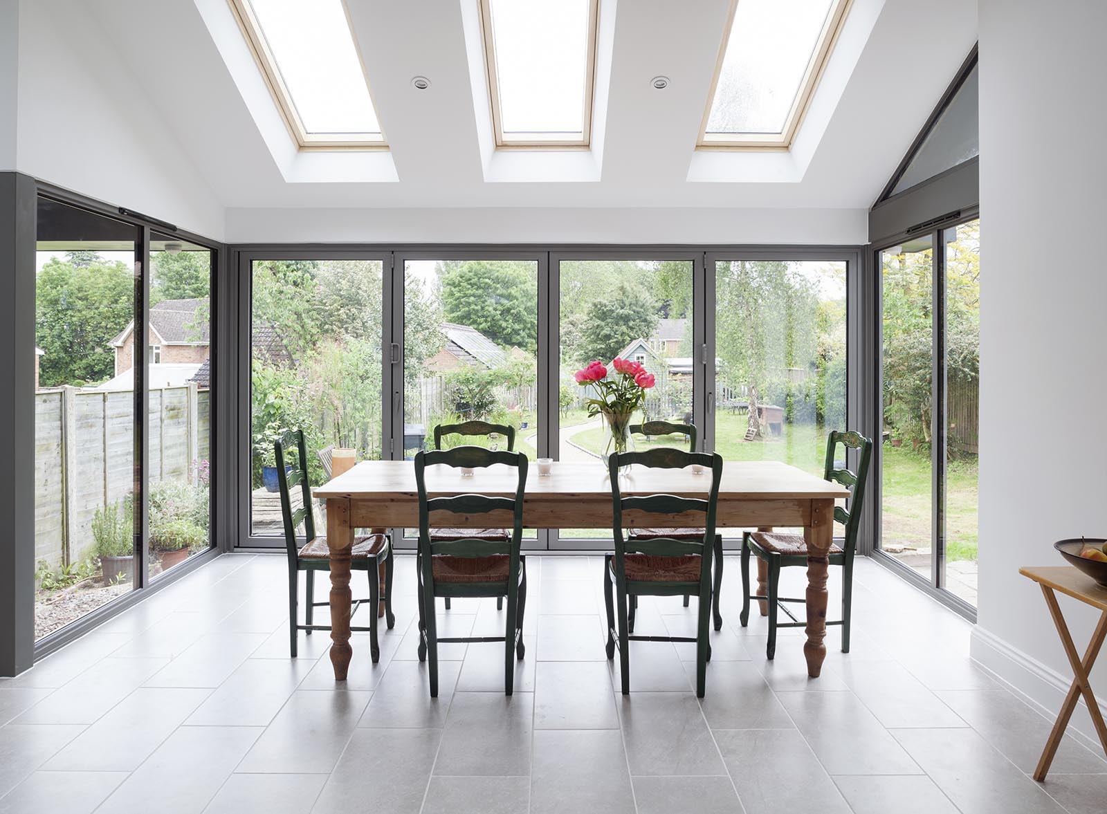 grey bifold doors